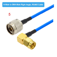 Conector RG405 N a SMA Macho Hembra, RP SMA a N de Crimpado para Cable RG405 086, Cable de Prueba de Alta Frecuencia