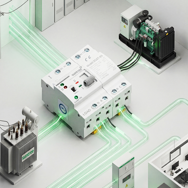 63A 4P Professional Grade Automatic Transfer Switch (ATS) & Generator Changeover Switch with Smart Controls.