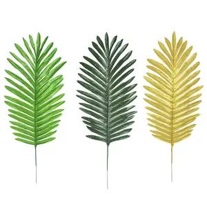 Vendita della fabbrica di seta di cocco foglie di palma faux verde decorazione foglie artificiali