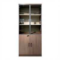 Meuble de rangement vertical en bois pour bureau, grande capacité, avec plusieurs boîtes à dossiers en verre, armoires de classement modernes avec séparateurs, personnalisation usine