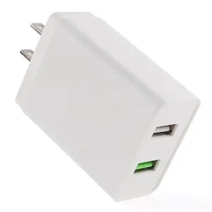 30W QC3.0 Dual USB Charger Adapter 18W Travel Wall Support Quick Charge 3.0 Fast Charging Mobile Phone Charger with 5V 2.4A Port