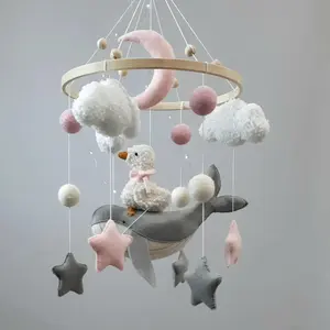 Vente en gros ins mobile <span class=keywords><strong>pour</strong></span> bébé nouveau-né baleine oie océan lit mobile dans le berceau design personnalisé mobile <span class=keywords><strong>pour</strong></span> bébé en <span class=keywords><strong>feutre</strong></span> décoratif neutre - Product Image 5