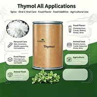Thymol de qualité alimentaire CAS 89-83-8, épice naturelle, matière première pour la fabrication de chewing-gums, bonbons, produits de boulangerie, boissons, vin, vente en gros