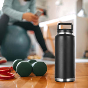 Groothandel 32 Oz Vacuüm Geïsoleerde Sport Water Fles Geïsoleerde Metalen Roestvrijstalen Fles Fles Met Handvat En Deksel - Product Image 5