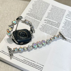 Correa Elástica con Cuentas de Cristal de Colores para Reloj Inteligente, Brazalete Ajustable Ultra Chain para Apple iWatch 98765 - Product Image 5