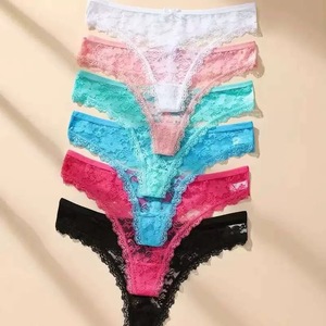 OEM Regalo Sexy <span class=keywords><strong>Encaje</strong></span> Algodón Entrepierna Bragas <span class=keywords><strong>de</strong></span> las mujeres Calzoncillos Cintura baja Cheeky Panty Tanga Ropa interior Panty para dama - Product Image 5