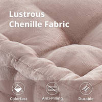 Coussin de sol carré 24x24 pouces, couleur unie, polyester et coton, style minimaliste, pliable avec poignée