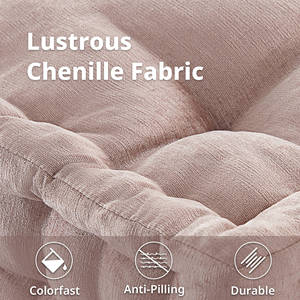 Coussin de sol carré moderne en poly chenille - 24x24 pouces, lavable, personnalisable - Product Image 3