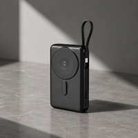 Batterie externe magnétique 10000mAh, charge sans fil 25W, PD 35W, batterie portable, écran TFT, câble de charge pour iPhone Android