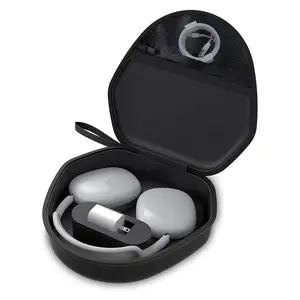 BSCI 공급 업체 2024 최신 지퍼 EVA 하드 박스 여행 휴대 헤드폰 이어폰 sotrage 커버 케이스 Airpods 최대 가방