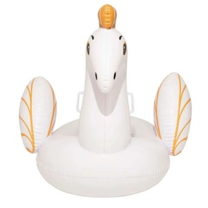 PVC <b>Inflatable</b> Pegasus <b>Float</b> with 2 Handles 2 Sizes for Swimming Pool Beach Fun - Product Image 4