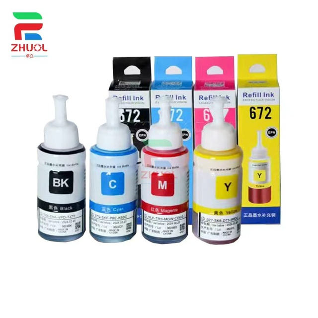 Original Quality 672 T672 T6721 Premium Color Bottle Refill Eco Ink for Epson Ecotank L220 L310 L313 L360 L383 L1300 Printer