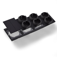 Interruptores y Enchufes de Pared WESA Ultrafinos con Botón Pulsador de 1/2/3 Vías, Enchufe Europeo de 1/2 Vía, Combinación Libre, Diseño Moderno de Lujo