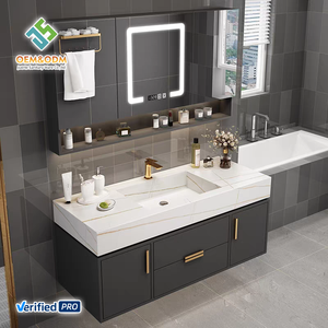 Juego de Tocador Juerte 2026 OEM, Superventas, Incluye Escritorio, Gabinete, Panel, Espejo, Lavabo y Grifo para Dormitorio, Tocadores de Baño Estilo Rock - Product Image 4