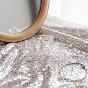 Tending Fashion scintillante accessori per ragazze Duckbill clip con paillettes in acrilico 5cm decorazione dei capelli vendita calda all'ingrosso - Product Image 3