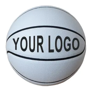 custom logo Size 29.5 Factory customized PU material personalized training White basketball