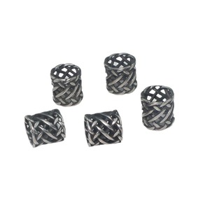 Cubo de cuentas de acero inoxidable de orificio grande, serie retro, accesorio artesanal de titanio para manualidades DIY - Product Image 5
