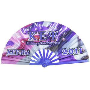 Custom Printed Logo Folding Bamboo Hand Fan Wedding Bamboo Hand Held Fabric Fans