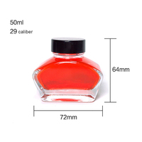 Venta al por Mayor de Botellas de Vidrio Transparente Vacías de 50 ml de Alta Calidad Reciclables con Tapa para Tinta de Bolígrafo, Paquete a Granel, Tapa con Logotipo Personalizado, Uso Multiusos para Oficina