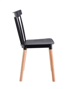 Best <b>Sale</b> Colorful Contemporary Design Hotel Restaurant <b>Chair</b> Plastic Dining <b>Chairs</b> With Wooden Leg - Product Image 6