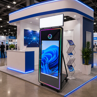 Photomaton portable pour entreprises avec entrepôt en Europe, aux États-Unis, au Royaume-Uni, au Canada et dans l'UE, logiciel gratuit, montage facile, miroir magique 43 pouces