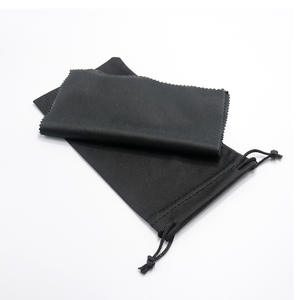 Sparloo 4059 Schwarz weiß grau zwei String gute Qualität Sonnenbrille Paket druck Logo benutzer definierte Tasche Sonnenbrille Mikro faser beutel - Product Image 3