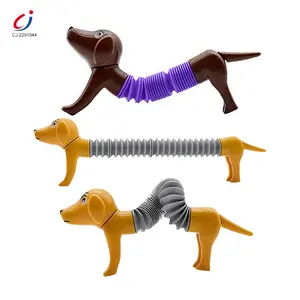 להקל על לחץ חושי צבעוני קש Diy מגוון צורות קסם גמיש למתוח כלב צינור פופ צינורות לקשקש צעצועים