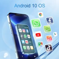 XS16 Teléfono Móvil Pequeño de 3 Pulgadas, Android 10, Batería Grande de 2000 mAh, 4G LTE, 3 GB + 64 GB, Mini Teléfono Inteligente, Teléfono Celular Android