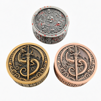 Cylindre rotatif pour dés de jeu D20 en métal, dés rotatifs portables pour jeux de rôle sur table