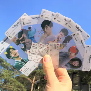 Cartes PVC personnalisées à la mode cartes photographiques transparentes kpop en plastique pour la collection de fans