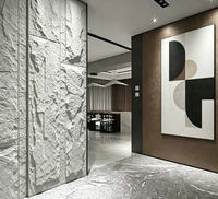 Panneau mural en pierre artificielle PU 3D, pierre artificielle moderne, plateau de table et plateau de vanité, haute qualité et bon prix
