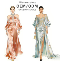 Robe longue de luxe personnalisée pour femme, noire, en PU satiné, froncée, unie, tissée, taille empire, coupe ample - Service OEM/ODM