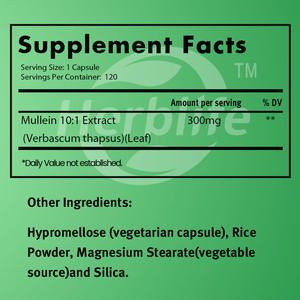 Venta al por Mayor OEM - Personalizable - Extracto de Verbasco Extra Fuerte 10:1, 120 Cápsulas Veganas, Suministro para 4 Meses - Natural y Sin OMG - Product Image 2