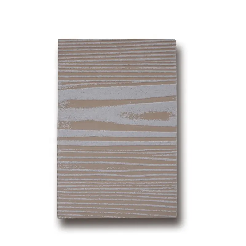 Dettaglio del fornitore dei pannelli di rivestimento della parete di aspetto di legno bianco del bordo resistente alle intemperie del cemento della fibra