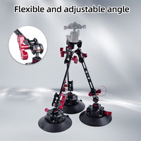 YUANYUJINGMI Support de Voiture Robuste en Alliage d'Aluminium à Ventouse Durable à Libération Rapide avec Bras Magique pour Appareil Photo Reflex Numérique et Hybride