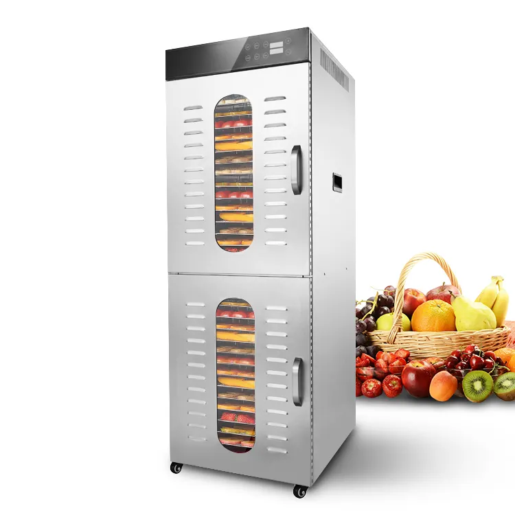 2 Onafhankelijke Kast 32 Layer Metalen Mesh Lade Commerciële Industriële Fruit Drogen Machines