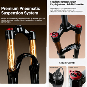 <span class=keywords><strong>Fourche</strong></span> avant de vélo de montagne à suspension pneumatique 27,5 29 <span class=keywords><strong>pouces</strong></span> avec système de déverrouillage rapide Platinum Pneumatique 29er Downhill Mtb <span class=keywords><strong>Dh</strong></span> Forks - Product Image 4