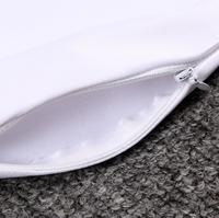 Taie d'oreiller décorative en satin personnalisée avec logo taie d'oreiller en polyester blanc vierge