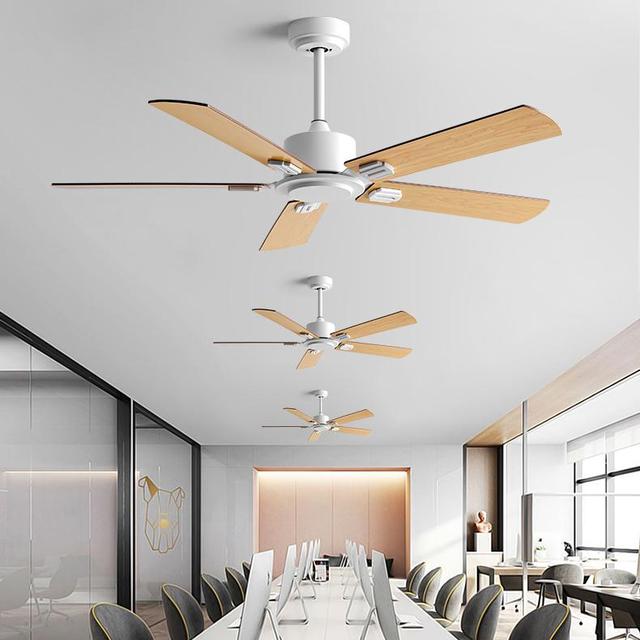 Versatile 52" Modern Ceiling Fan with 5 Blades, BLDC Motor, Frequency Conversion Control, & Optional Multicolor