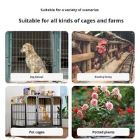 Plateau de tiroir en plastique écologique lavable à fermeture par bouton à motif uni pour cage à chien de grandes races