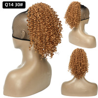 Queue de cheval synthétique ondulée longue noire pré-collée avec cordon de serrage pour femme, application facile, marque Sharopul, durée de vie de 6 mois