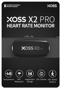 Sensor de Ritmo Cardíaco Inteligente XOSS X2 Pro, Correa de Pecho Recargable, Resistente al Agua IPX7, Rango de 30-240 BPM, Almacenamiento de Datos de 48 Horas para Fitness - Product Image 2