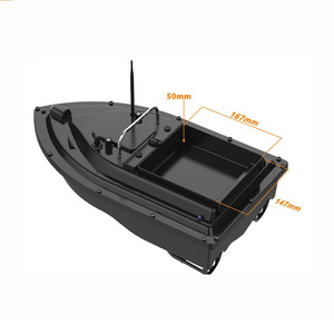 Bateau de pêche télécommandé RC 50x25x17cm avec GPS, retour en cas de panne de courant, en plastique noir, télécommande, capacité de charge de 4 kg, une seule cuve - Product Image 1