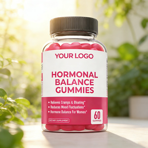 Gomitas Veganas Orgánicas Certificadas Halal para el Apoyo Hormonal Natural en Mujeres y Adultas, Calma Emocional, Equilibrio Hormonal, Extracto de Arándano - Product Image 1