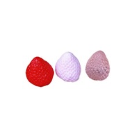 Jouet anti-stress souple en TPR en forme de fraise, grand et mini, pour les commandes en gros