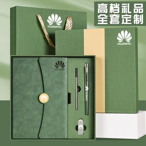 Set de Cuaderno Empresarial Huawei A5 Tri Fold, Encuadernación Inalámbrica de Cuero PU, Regalo Corporativo con Bolígrafo y Lápiz Óptico - Product Image 5