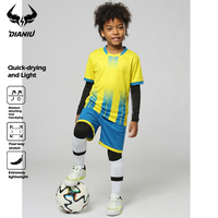 Set Pakaian Olahraga Keluarga Lengan Pendek, Setelan Latihan Pertandingan & Kebugaran Bernapas Cepat Kering untuk Anak-anak, Tenis, Bulu Tangkis, Sepak Bola, Lari