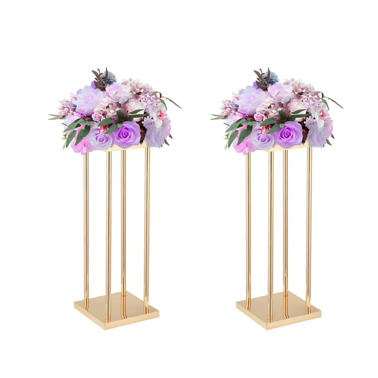 Demirden çiçek standı düğün çiçekleri süslemeleri düğün için akrilik çiçek stantları standı
