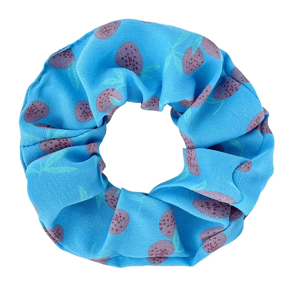 New Fashion Large Intestine Circle Hair Ties for Women and Children Strawberry Apple Banana Elastic Headband with Fruit Pattern
