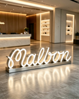 Enseigne LED personnalisée en acrylique découpée au laser, étanche, 3D, pour nom, enseigne extérieure, panneau publicitaire néon, bureau, commerce de détail